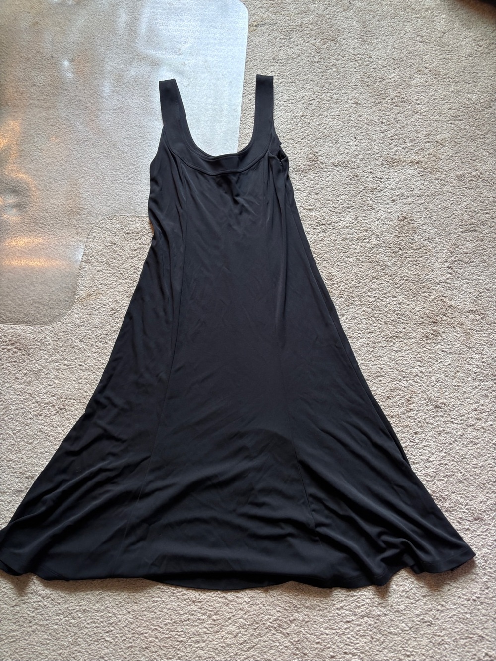 Lauren Ralph Lauren Black Sleeveless Scoop Neck Midi Dress